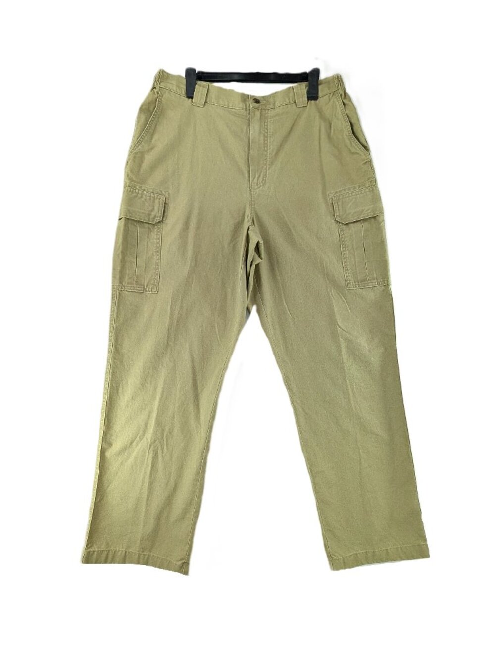 VTG LL Bean Cargo Pants Mens Size 37x30.5 Green Cotton Gorpcore Utility Straight